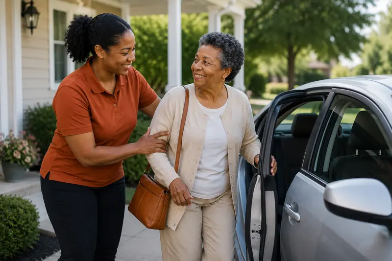 Vehicle ready for a resident's appointment or community outing